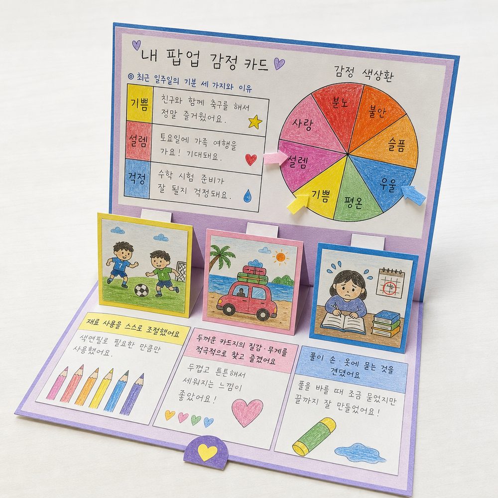내 팝업 감정 카드
