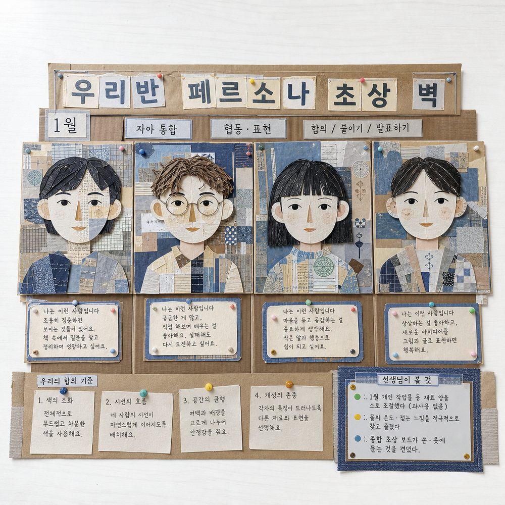 우리반 페르소나 초상 벽