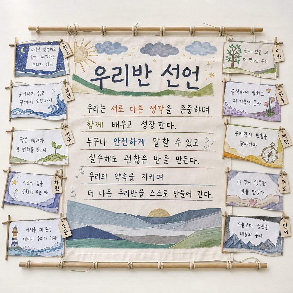 우리반 선언 현수막